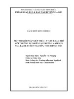 (SKKN 2022) một số giải pháp giúp trẻ 4 5 tuổi khám phá môi trường tự nhiên tại trường mầm non nga bạch 