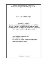 (SKKN 2022) một số giải pháp trong quản lý hoạt động giáo dục hướng nghiệp cho học sinh thông qua hoạt động giáo dục ngoài giờ lên lớp ở trường trung học cơ sở thị trấn quan hóa 