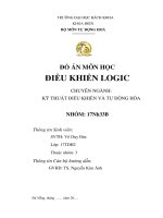 ĐỒ án môn học điều KHIỂN LOGIC CHUYÊN NGÀNH kỹ THUẬT điều KHIỂN và tự ĐỘNG hóa đề tài “thiết kế hệ thống xử lý nước thải 