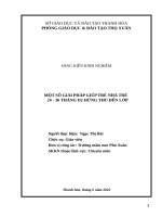 (SKKN 2022) Một số giải pháp giúp trẻ nhà trẻ 24-36 tháng D2 hứng thú đến lớp.