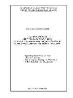(SKKN 2022) một số giải pháp giúp trẻ 24 36 tháng tuổi tích cực tham gia hoạt động với đồ vật ở trường mầm non thị trấn 1   nga sơn 