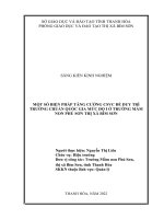 (SKKN 2022) một số biện pháp tăng cường cơ sở vật chất để duy trì trường mầm non đạt chuẩn quốc gia mức độ 1 ở trường mầm non phú sơn  