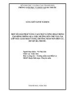 (SKKN 2022) một số giải pháp nâng cao chất lượng hoạt động tạo hình thông qua việc hướng dẫn trẻ nặn tại lớp mẫu giáo b3 (4 5 tuổi) trường mầm non điền lư, huyện bá thước, tỉnh thanh hóa 
