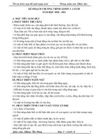 Kế hoạch chương trình GDMN 3 - 4 tuổi