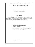 (SKKN 2022) Một số biện pháp xây dựng môi trường lớp học Xanh  An toàn  Thân thiện cho trẻ mẫu giáo 5-6 tuổi