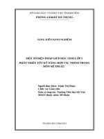 (SKKN 2022) một số biện pháp giúp học sinh lớp 5 phát triển tốt kĩ năng hợp tác nhóm trong môn mĩ thuật 
