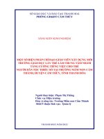(SKKN 2022) Một số biện pháp chỉ đạo giáo viên xây dựng môi trường giáo dục lấy trẻ làm trung tâm nhằm tăng cường tiếng cho trẻ người dân tộc thiếu số, tại trường Mầm non Cẩm Thành.