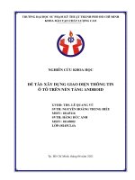 Đồ án môn học Xây dựng giao diện thông tin ô tô trên nền tảng Android