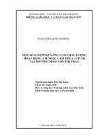 (SKKN 2022) một số giải pháp giúp trẻ 3   4 tuổi học tốt hoạt động âm nhạc ở trường mầm non thị trấn nga sơn 