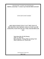 (SKKN 2022) MỘT SỐ GIẢI PHÁP NÂNG CAO Ý THỨC BẢO VỆ MÔI TRƯỜNG CHO TRẺ MẪU GIÁO 5-6 TUỔI TẠI LỚP A4 TRƯỜNG MẦM NON QUẢNG VINH, THÀNH PHỐ SẦM SƠN