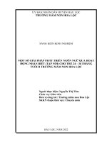 (SKKN 2022) một số giải pháp phát triển ngôn ngữ qua hoạt động nhận biết tập nói cho trẻ 24   36 tháng tuổi b trường mầm non hoa lộc năm học 2021 2022 