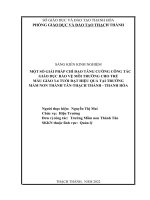 (SKKN 2022) Một số giải pháp chỉ đạo Tăng cường công tác giáo dục bảo vệ môi trường cho trẻ mẫu giáo 3-6 tuổi đạt hiệu quả tại trường Mầm non Thành Tân – Thạch Thành - Thanh Hoá.