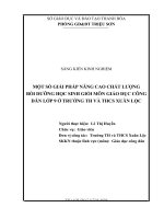 (SKKN 2022) một số giải pháp nâng cao chất lượng bồi dưỡng học sinh giỏi môn giáo dục công dân lớp 9 ở trường tiểu học và THCS xuân lộc 