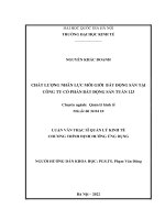 Chất lượng nhân lực môi giới bất động sản tại công ty cổ phần bất động sản tuấn 123 