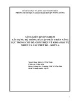 (SKKN 2022) Xây dựng hệ thống bài tập phát triển năng lực trong chủ đề Giới thiệu về khoa học tự nhiên và các phép đo KHTN 6