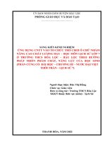 (SKKN 2022) ứng dụng CNTT vào tổ chức trò chơi ô chữ nhằm nâng cao chất lượng dạy học môn lịch sử lớp 7 ở trường THCS hòa lộc, hậu lộc theo hướng phát triển phẩm chất, năng lực của học sinh 