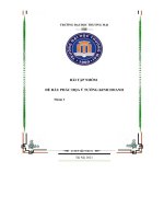 Bài tập nhóm phác họa ý tưởng kinh doanh 