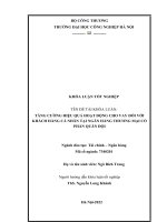 TĂNG CƯỜNG HIỆU QUẢ HOẠT ĐỘNG CHO VAY ĐỐI VỚI KHÁCH HÀNG CÁ NHÂN TẠI NGÂN HÀNG THƯƠNG MẠI CỔ PHẦN QUÂN ĐỘI