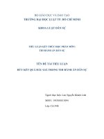 TIỂU LUẬN kết THÚC học PHẦN môn THI HÀNH án dân sự tên đề tài TIỂU LUẬN hủy kết QUẢ đấu GIÁ TRONG THI HÀNH án dân sự 