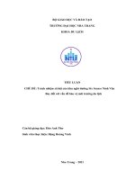 TIỂU LUẬN CHỦ đề trách nhiệm xã hội của khu nghỉ dưỡng six senses ninh vân bay đối với vấn đề bảo vệ môi trường du lịch 