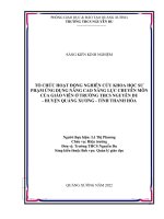 (SKKN 2022) tổ chức hoạt động nghiên cứu khoa học sư phạm ứng dụng nâng cao năng lực chuyên môn của giáo viên trường THCS nguyễn du, quảng xương, thanh hóa 