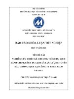 Khoá luận tốt nghiệp đề tài nghiên cứu thiết kế chương trình du lịch dành cho khách du lịch là lực lượng tuyến đầu chống dịch 8 ĐIỂM