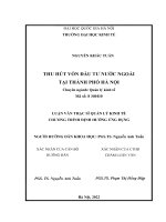 Thu hút vốn đầu tư nước ngoài tại thành phố hà nội 