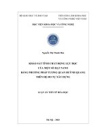 (Luận án tiến sĩ) khảo sát tính chất động lực học của một số hạt nano bằng phương pháp tương quan huỳnh quang trên hệ đo tự xây dựng 