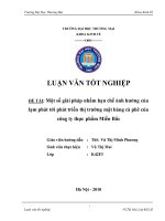 Một số giải pháp nhằm hạn chế ảnh hưởng của lạm phát tới phát triển thị trường mặt hàng cà phê của công ty thực phẩm miền bắc 