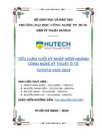 TIỂU LUẬN CUỐI kỳ NHẬP môn NGÀNH CÔNG NGHỆ kỹ THUẬT ô tô TOYOTA VIOS 2019 