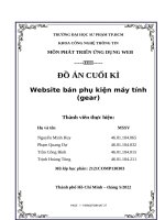 ĐỒ ÁN CUỐI KÌ Website bán phụ kiện máy tính (gear)