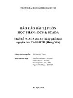 BÁO CÁO BÀI TẬP LỚN HỌC PHẦN  DCS & SCADA Thiết kế SCADA cho hệ thống phối trộn nguyên liệu TAGS RTD (Hưng Yên)