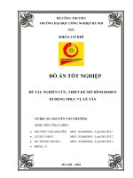 nghiên cứu thiết kế mô hình robot di động phục vụ lễ tân