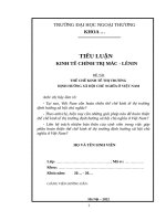 Tiểu luận Kinh tế chính trị Mác Lênin: Thể chế kinh tế thị trường định hướng xã hội chủ nghĩa