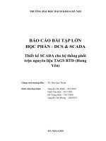 BÁO CÁO BÀI TẬP LỚN HỌC PHẦN DCS & SCADA Thiết kế SCADA cho hệ thống phối trộn nguyên liệu TAGS RTD (Hưng Yên)