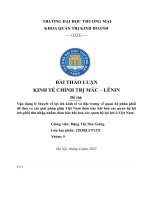 Vận dụng lý thuyết về lợi ích kinh tế và đặc trưng về quan hệ phân phối để đưa ra các giải pháp giúp Việt Nam đảm bảo hài hoà các quan hệ lợi ích phối thu nhập nhằm đảm bảo hài hoà các quan hệ lợi ích ở Việt Nam