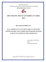 NGHIÊN CỨU VỀ VẤN ĐỀ TỰ HỌC CỦA SINH VIÊN  TRƯỜNG ĐẠI HỌC CÔNG NGHIỆP THÀNH PHỐ HỒ CHÍ MINH  VÀ ĐỀ XUẤT GIẢI PHÁP TỰ HỌC CÓ HIỆU QUẢ