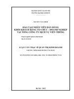 Đào tạo nhân viên bán hàng khối khách hàng tổ chức – doanh nghiệp tại tổng công ty dịch vụ viễn thông 