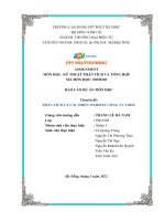 MÔN học kỹ THUẬT PHÂN TÍCH và TỔNG hợp mã môn học DOM203 báo cáo dự án môn học chuyên đề PHÂN TÍCH và cải THIỆN WEBSITE CÔNG TY YODY