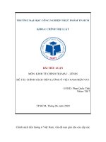 TIỂU LUẬN môn KINH tế CHÍNH TRỊ mác   LÊNIN đề tài CHÍNH SÁCH TIỀN LƯƠNG ở VIỆT NAM HIỆN NAY 