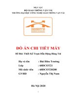 ĐỒ án CHI TIẾT máy đề bài thiết kế trạm dẫn động băng tải 