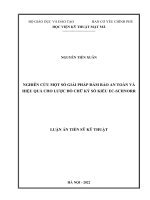 (Luận án tiến sĩ) nghiên cứu một số giải pháp đảm bảo an toàn và hiệu quả cho lược đồ chữ ký số kiểu EC schnorr 