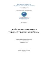 Quyền tự do kinh doanh theo luật doanh nghiệp 2014