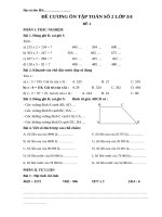 Đề Cương Ôn Tập Toán Lớp 3 + Có Đáp Án Chi Tiết