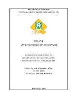 ĐỒ án 4 xây DỰNG WEBSITE TIN tức BÓNG đá 