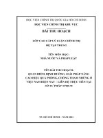 tiểu luận CCCT quan điểm, định hướng, giải pháp nâng cao hiệu quả công tác phòng, chống tham nhũng ở việt nam hiện nay – liên hệ thực tiễn tại sở tư pháp thành phố hồ chí minh