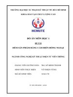 ĐỒ án môn học 1 đề tài đếm sản PHẨM BẰNG cảm BIẾN HỒNG NGOẠI NGÀNH CÔNG NGHỆ kỹ THUẬT điện tử VIỄN THÔNG