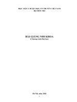 Bài giảng Nhi khoa (Đại học)