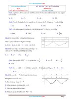 Bộ đề thi thử THPT quốc gia 2020 toán bám sát đề minh họa tập 5 