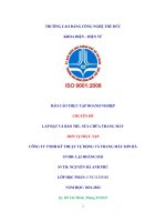 BÁO cáo THỰC tập DOANH NGHIỆP CHUYÊN đề lắp đặt và bảo TRÌ , sửa CHỮA THANG máy đơn vị THỰC tập CÔNG TY TNHH kỹ THUẬT tự ĐỘNG và THANG máy sơn hà 